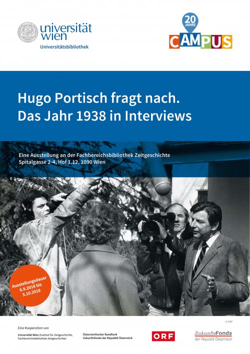 Plakat Hugo Portisch fragt nach. © UB Wien
