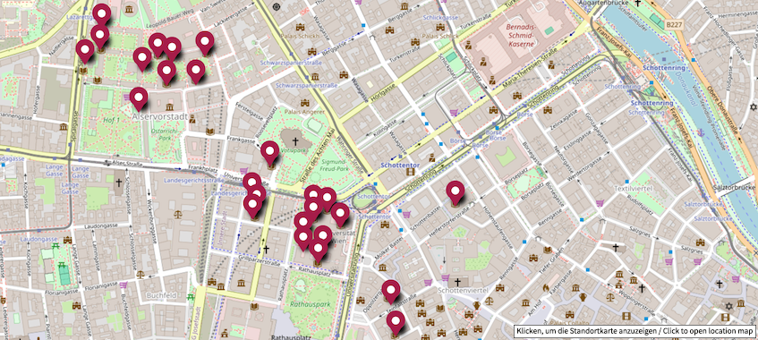 Standortkarte anzeigen. © UB Wien / uMap / OpenStreetMap