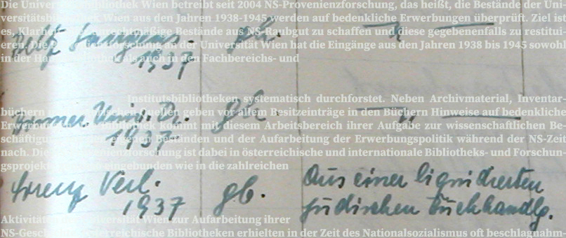 Blatt aus einem handschriftlichen Inventarbuch