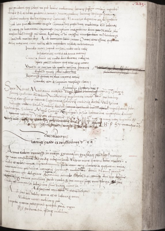Anschlag zur Wiederaufnahme des Vorlesungsbetriebs nach der Pest, 1507