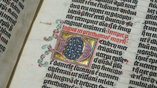 Detailaufnahme eines Initials in einer Handschrift