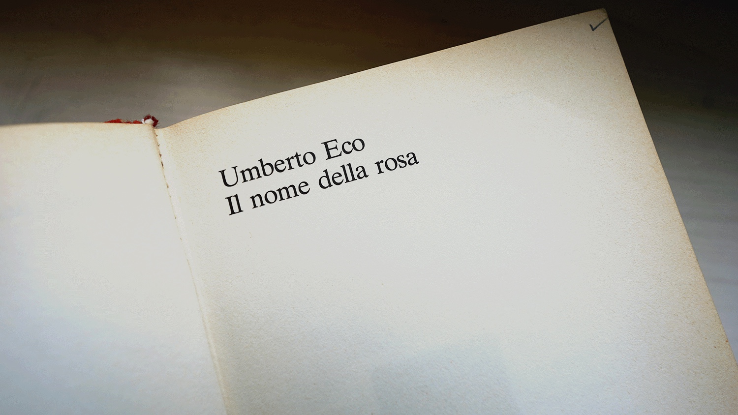 Title page of Il nome della rosa